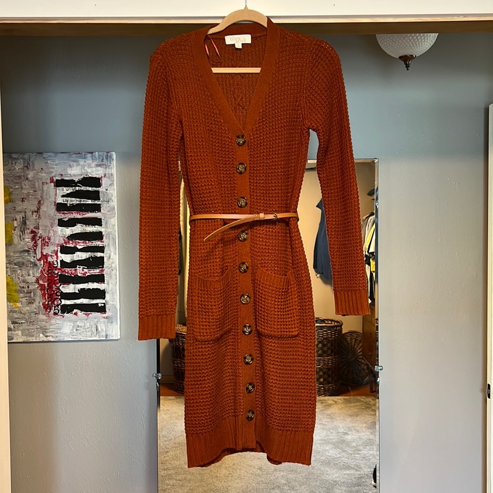 Olive & Oak Long Duster Cardigan